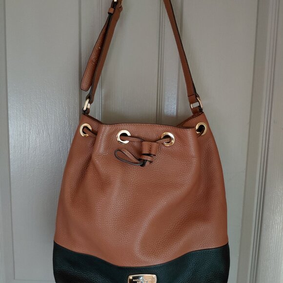 Michael Kors Brown/Black Bucket Bag with Drawstring - Picture 5 of 8